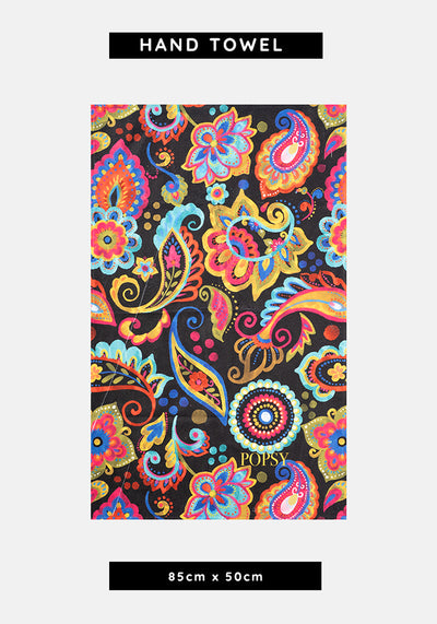 Painted Paisley Print Hand Towel