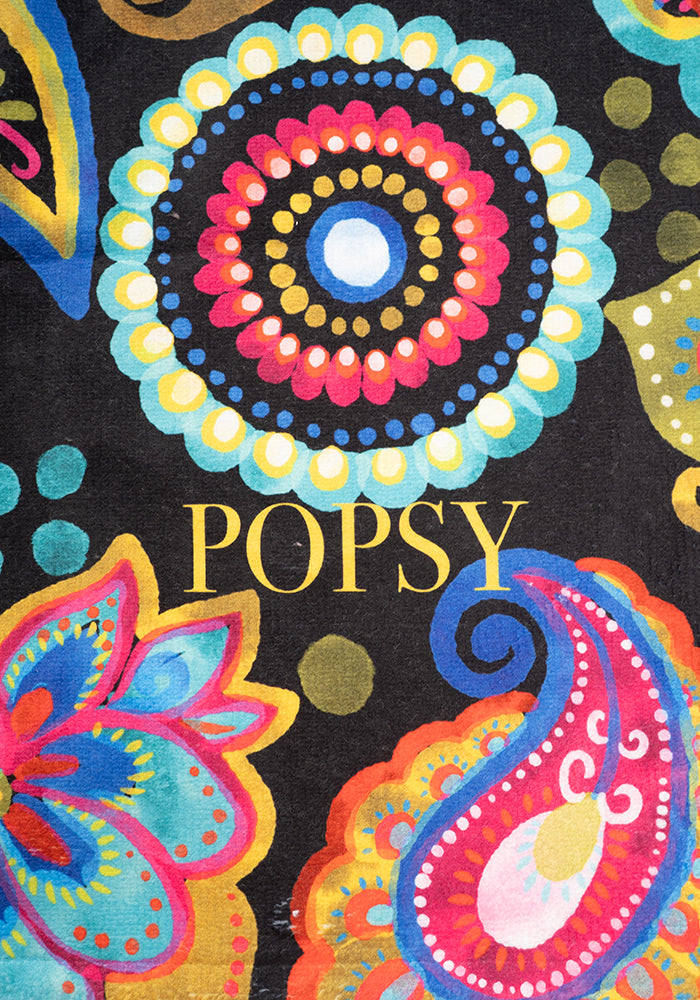 Second angle of Painted Paisley Print Hand Towel