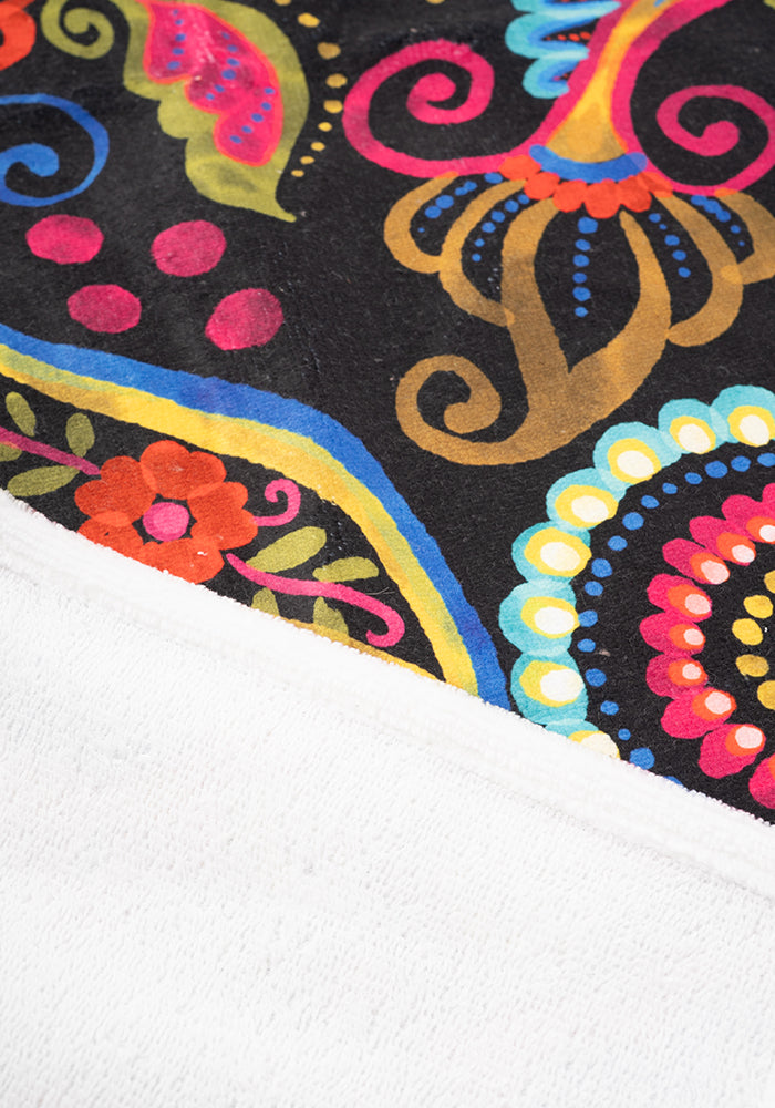 Fourth angle of Painted Paisley Print Hand Towel