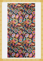 Painted Paisley Print Jumbo Bath Sheet