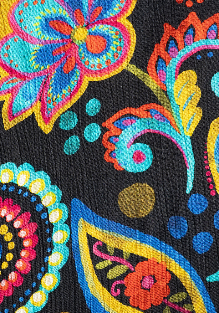 Second angle of Laken Painted Paisley Print Woven Shirt