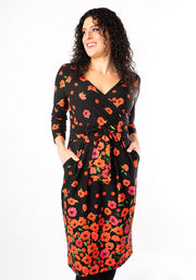 Panya Poppy Border Print Cotton Dress