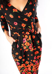 Panya Poppy Border Print Cotton Dress