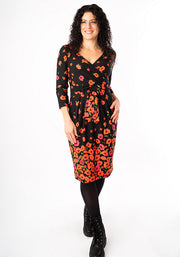 Panya Poppy Border Print Cotton Dress