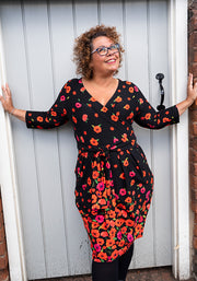Panya Poppy Border Print Cotton Dress