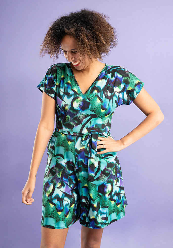 Papilio Abstract Butterfly Wings Print Playsuit