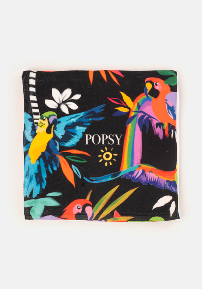 Parrot Paradise Print Towel