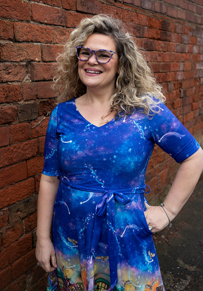 Parvati Magical Street Market Print Dress