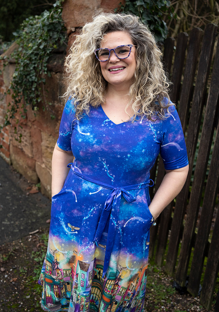 Parvati Magical Street Market Print Dress