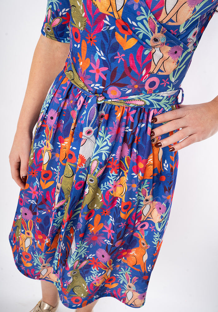 Tenth angle of Petal Garden Bunnies Print Dress