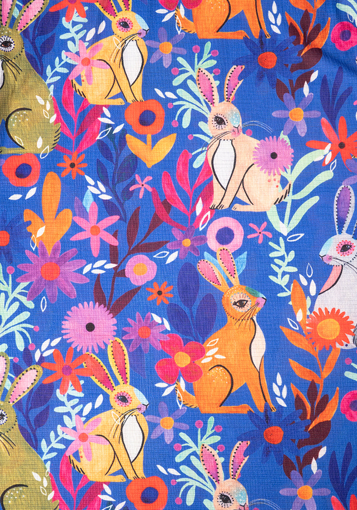 Second angle of Petal Garden Bunnies Print Dress