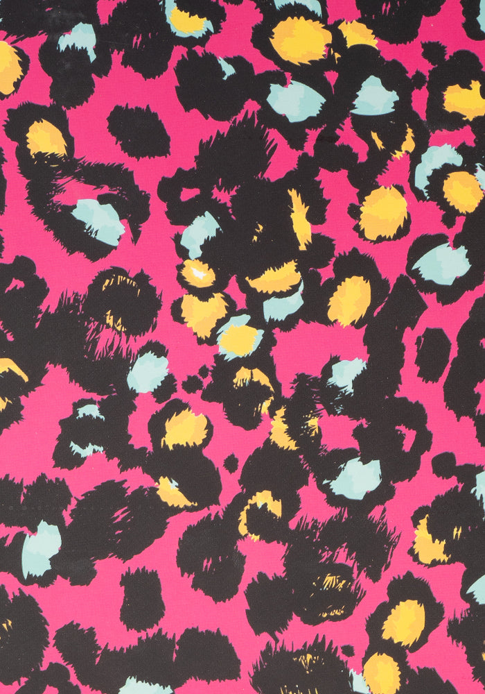 Second angle of Cute Pink Animal Print Notebook - Colourful Quirky Journal Gift