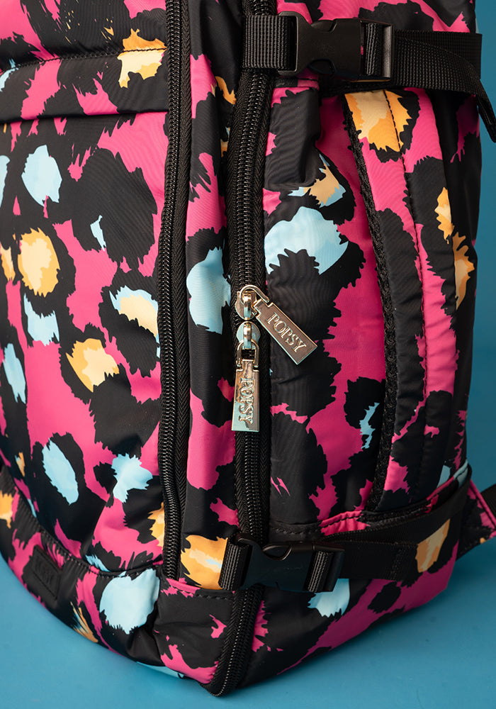 Pink Animal Print Cabin Bag