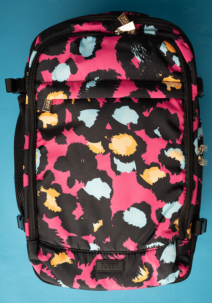 Pink Animal Print Cabin Bag