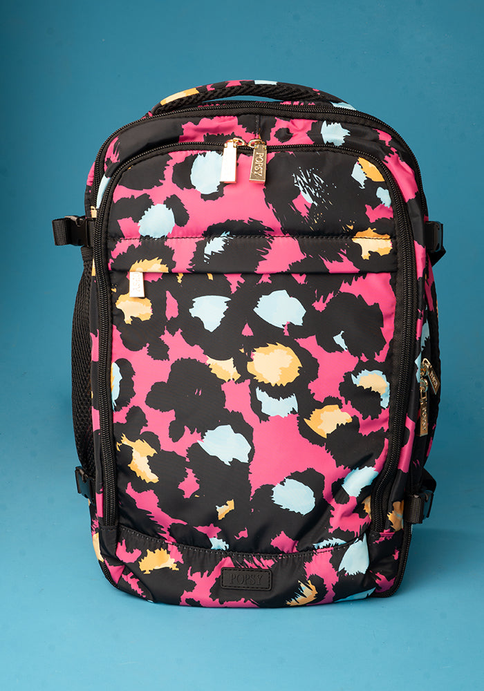 Pink Animal Print Cabin Bag