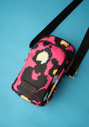 Pink Animal Print Phone Pocket Bag
