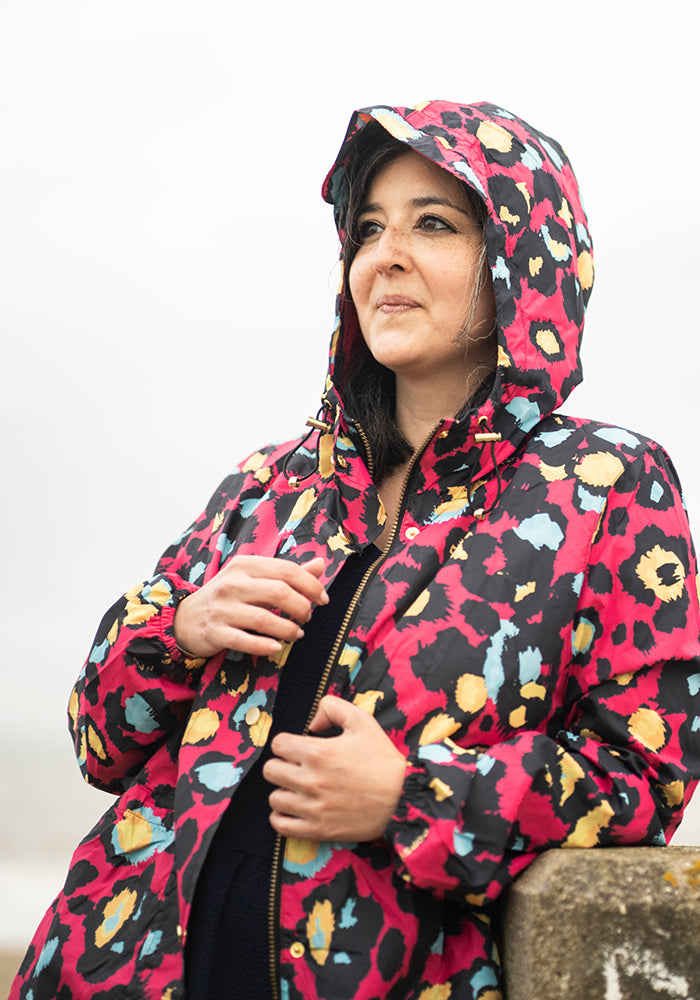 Fifth angle of Pink Animal Print Popsy Coat