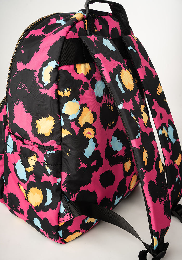 Ninth angle of Pink Animal Print Rucksack