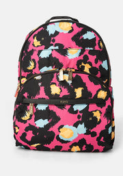 Pink Animal Print Rucksack