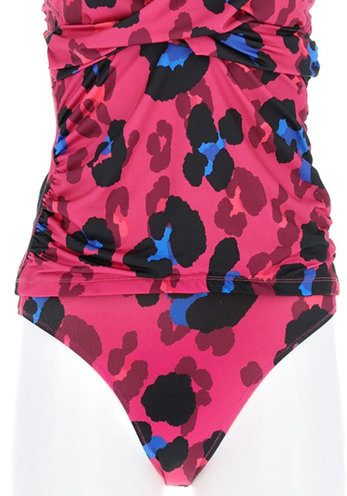 Front view of Large Scale Pink Swim Briefs (Mid Rise)