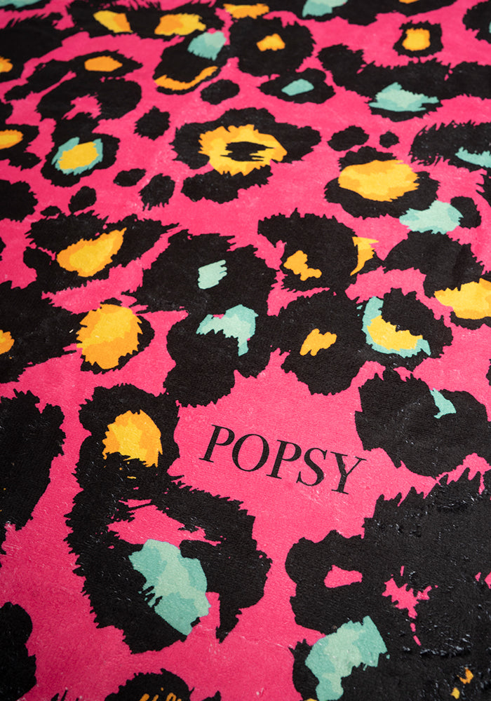 Pink Animal Print Jumbo Bath Sheet