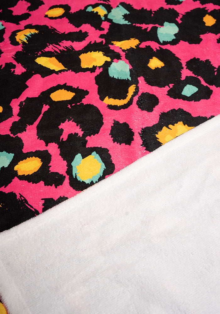 Pink Animal Print Jumbo Bath Sheet