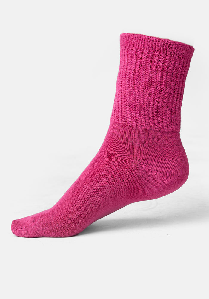 Front view of Pink Bamboo Socks