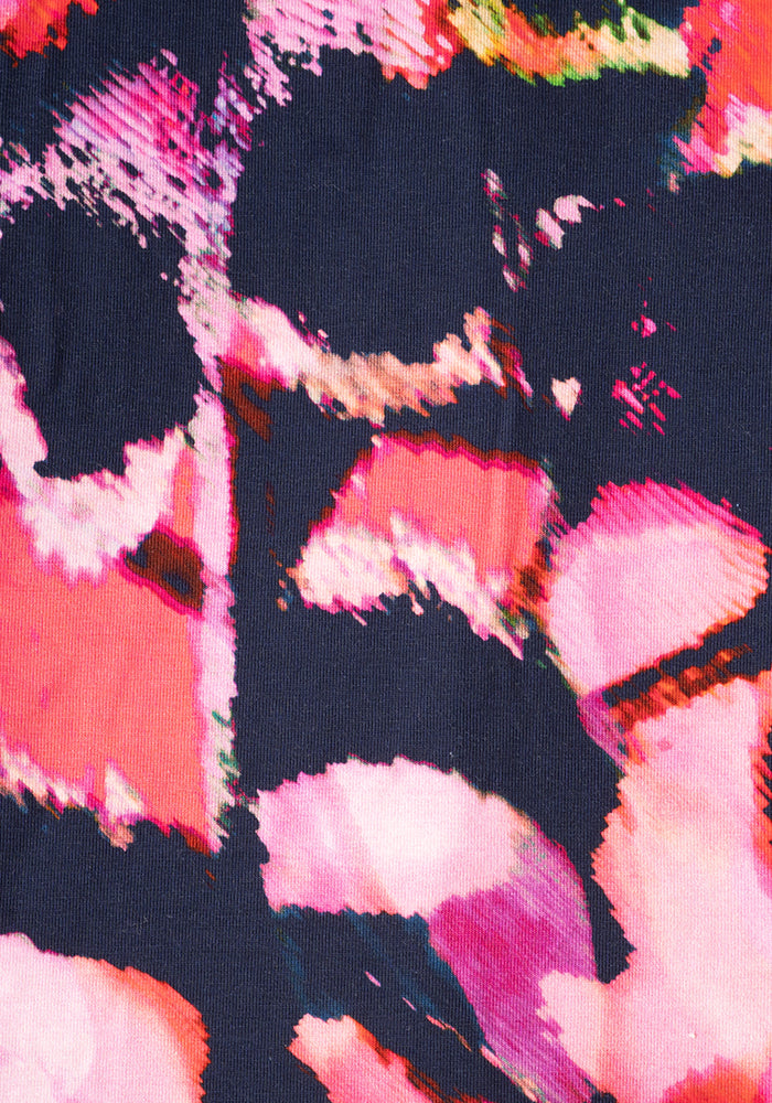 Second angle of Iman Abstract Butterfly Wing Print Cotton Maxi Dress