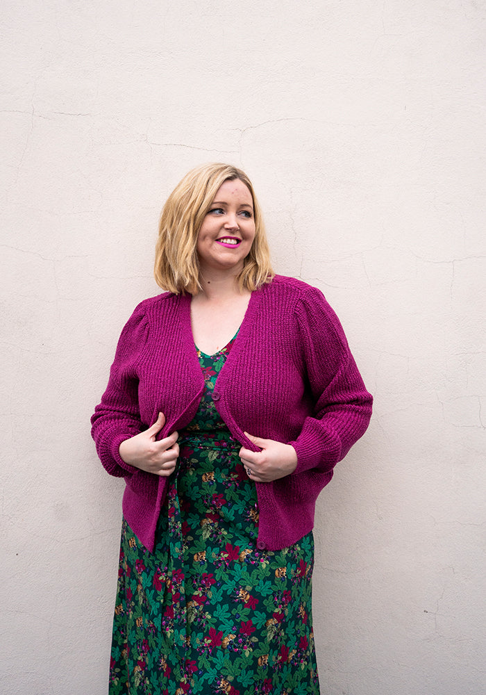 Pink Lurex Cardigan