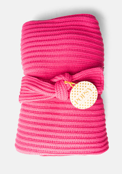 Pink Knitted Popsy Blanket