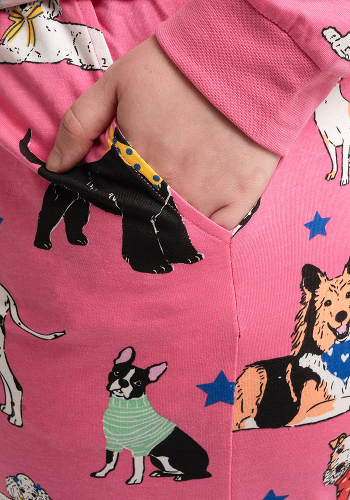Pink Posh Pooch Print Cotton Pyjama Set