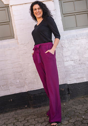 Diamond Magenta Sparkle Wide Leg Trousers