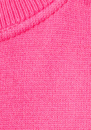 Fuchsia Fine Knit Scallop Cardigan