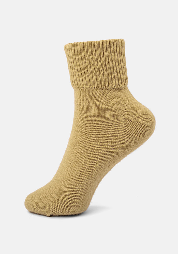 Front view of Pistachio Green Cosy Socks