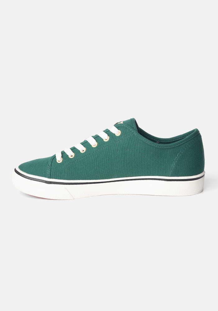 Green Canvas Pumps