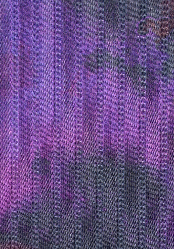 Third angle of Poe Purple Ombre Print Trapeze Dress