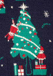 Christmas Tree Elves Knit Cardigan