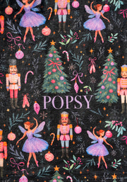 Pop-under Ballerina & Nutcracker Print Plush Blanket