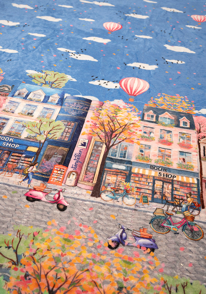 Seventh angle of Pop-under Bookstore Print Plush Blanket