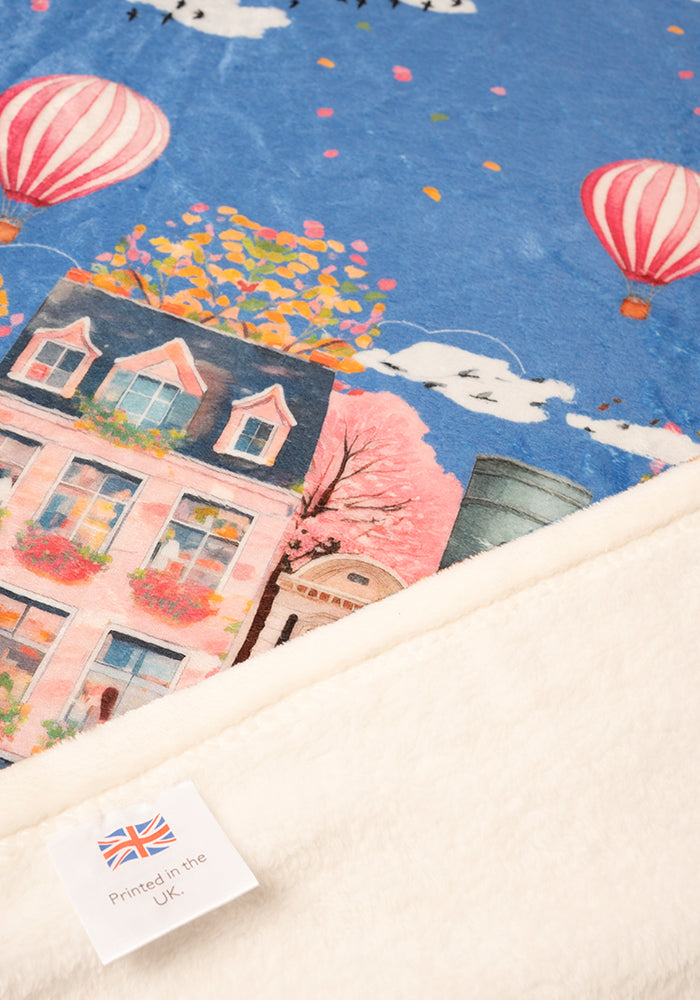 Sixth angle of Pop-under Bookstore Print Plush Blanket