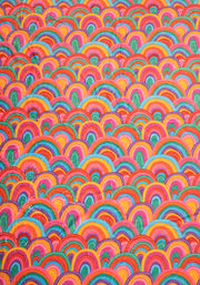 Pop-under Colourful Rainbow Print Plush Blanket