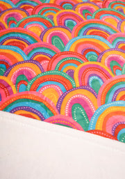 Pop-under Colourful Rainbow Print Plush Blanket