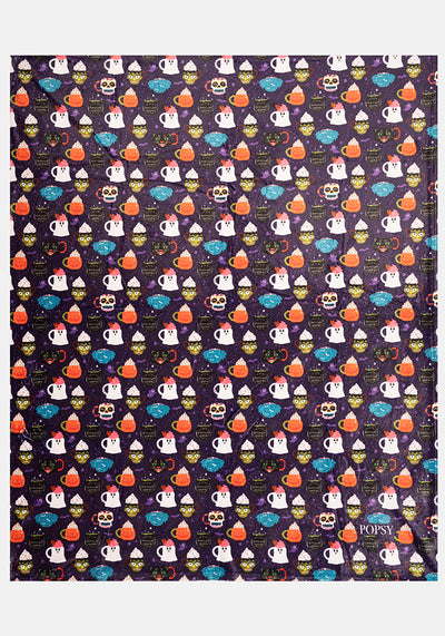 ** PRE ORDER ** Pop-under Halloween Mug Print Plush Blanket ** PRE ORDER **