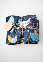 Pop-under Henny Penny Print Plush Blanket