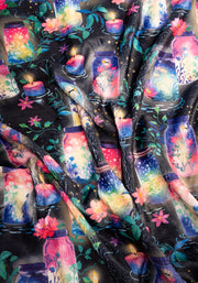 Pop-under Jars & Candle Print Plush Blanket