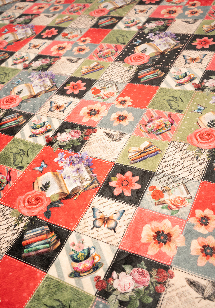 Sixth angle of Pop-under Journals Print Plush Blanket