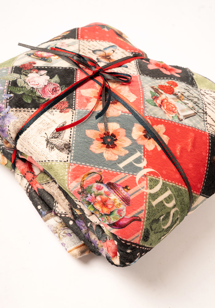 Fourth angle of Pop-under Journals Print Plush Blanket