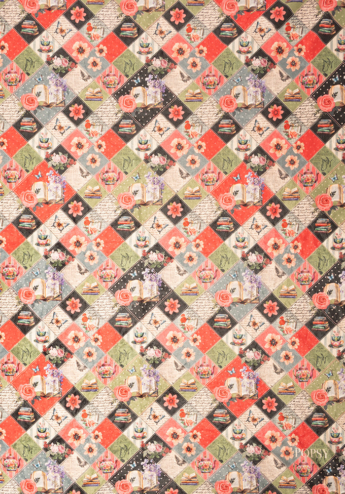 Third angle of Pop-under Journals Print Plush Blanket