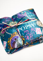 Pop-under Looking Glass Print Plush Blanket