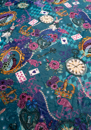 Pop-under Looking Glass Print Plush Blanket